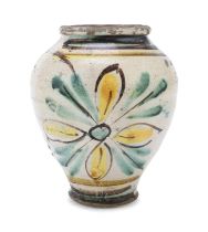 MAJOLICA PHARMACY JAR ABRUZZO EARLY 19TH CENTURY