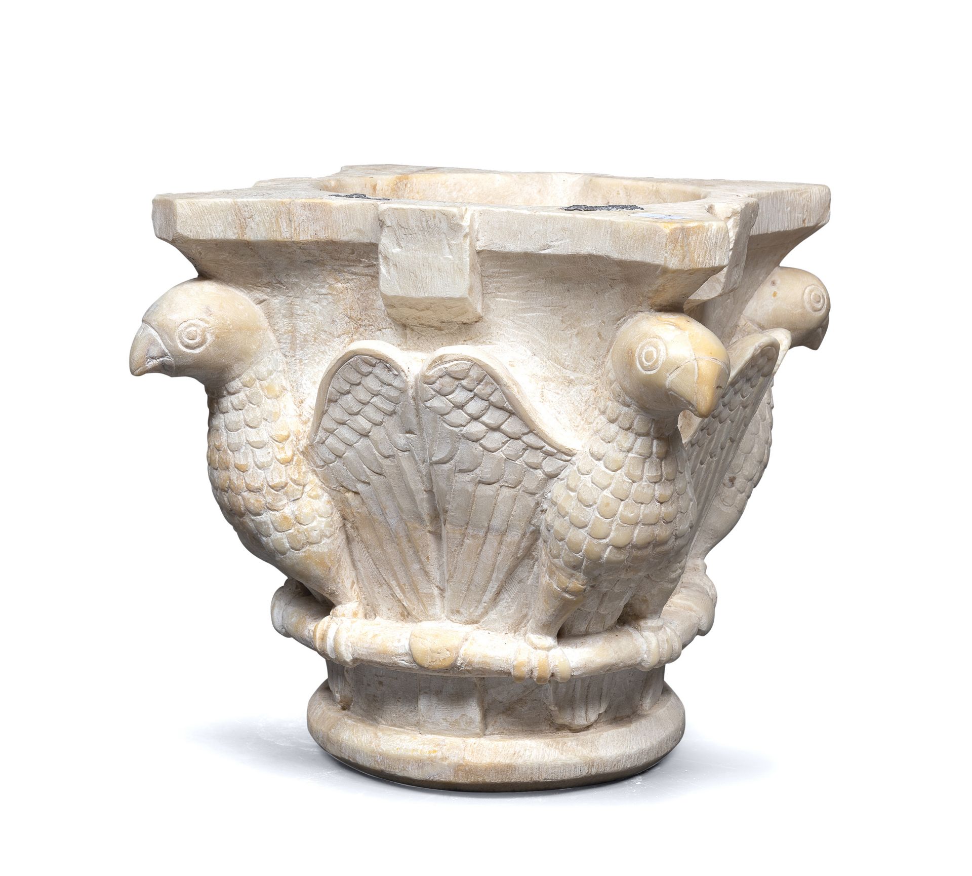 WHITE MARBLE CAPITAL CENTRAL ITALY ROMANESQUE PERIOD