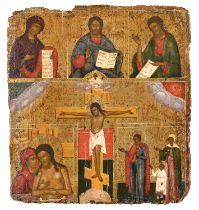 RUSSIAN TEMPERA ICON 18TH CENTURY