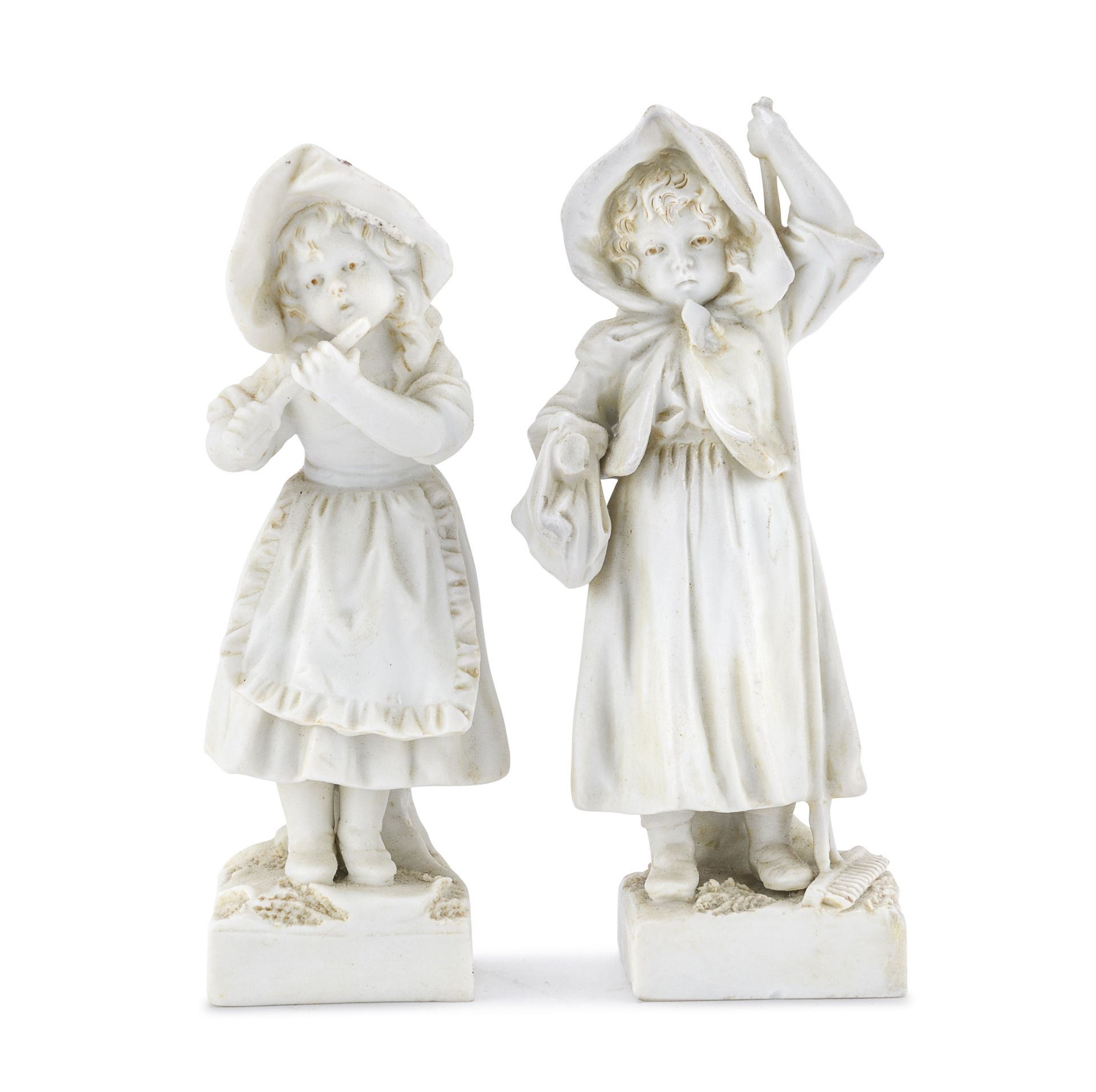 PAIR OF BISCUIT MIGNONETTES GINORI EARLY 20TH CENTURY