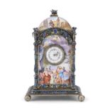 METAL AND ENAMEL CLOCK FRANCE SIGNED LEPINE LATE 18TH CENTURY