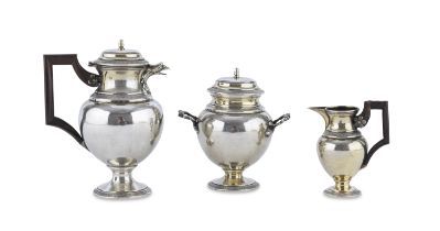 SILVER TEA SET FRANCE POST 1838