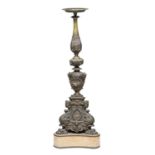 BRONZE FLOOR CANDLESTICK ROME 18TH CENTURY