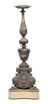 BRONZE FLOOR CANDLESTICK ROME 18TH CENTURY