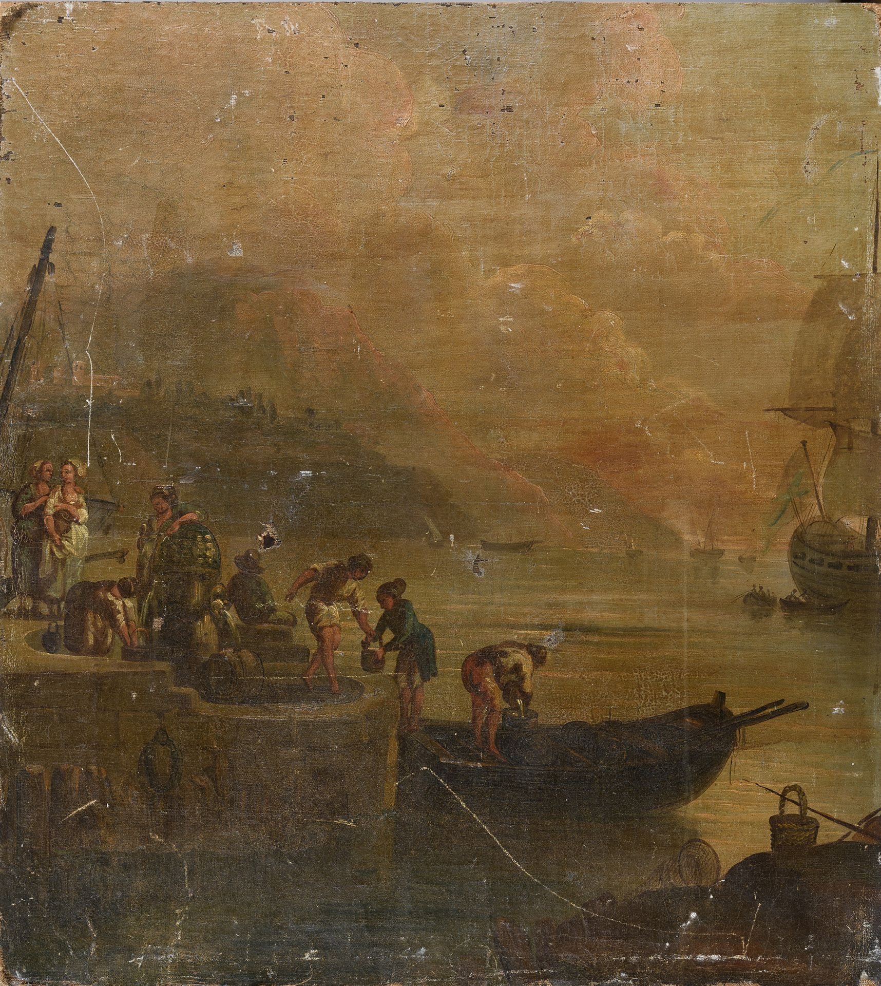 FRENCH OIL PAINTING 18TH CENTURY