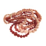 FOUR STRAND CORAL NECKLACE