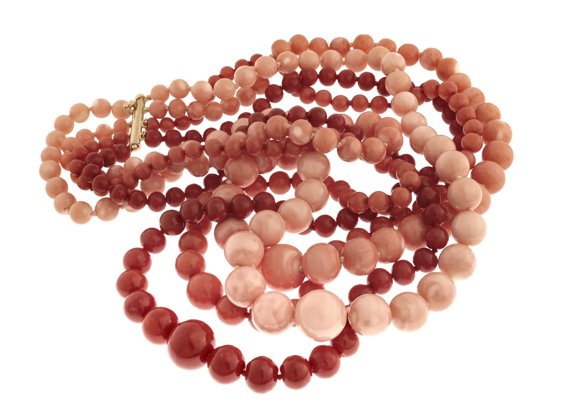FOUR STRAND CORAL NECKLACE