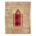 RARE ANATOLIAN GHIORDES CARPET END OF 19TH CENTURY