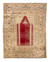 RARE ANATOLIAN GHIORDES CARPET END OF 19TH CENTURY