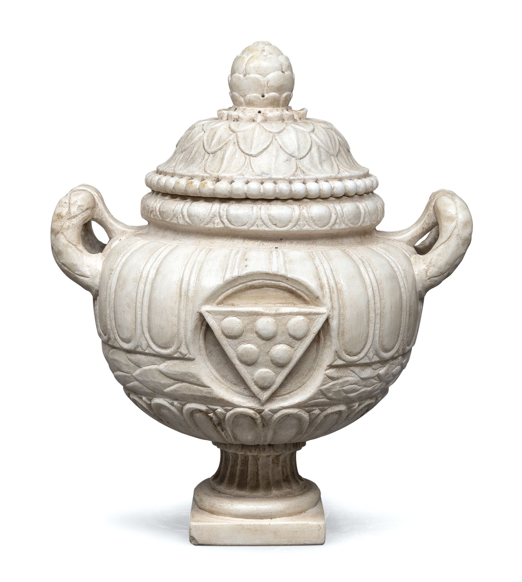 MEDICI VASE IN WHITE MARBLE FLORENCE 16TH CENTURY