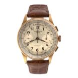 18 KT GOLD VINTAGE WRISTWATCH CHRONOGRAPHE SUISSE