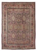 RARE TEHRAN CARPET END OF 19TH CENTURY