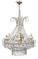 CUT GLASS CHANDELIER LATE 19TH CENTURY