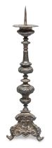 SILVER-PLATED CANDLESTICK 18TH CENTURY