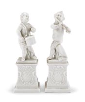 PAIR OF PORCELAIN SCULPTURES PROBABLY GERMANY LATE 19TH CENTURY
