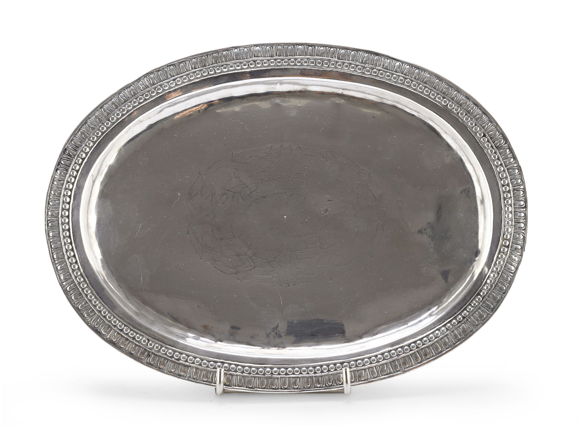 SILVER TRAY PROBABLY SOUTHERN ITALY 18TH CENTURY