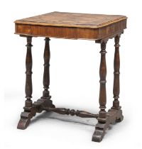WALNUT BRIAR TABLE PROBABLY NAPLES 19TH CENTURY