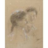 PASTEL AND PENCIL DRAWING BY ANTONIO MANCINI