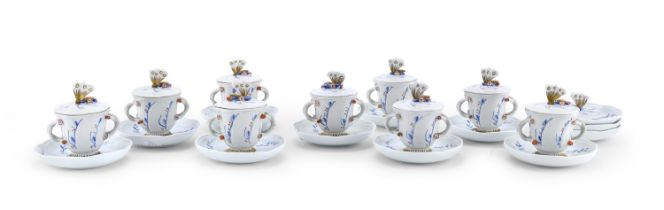 NINE PORCELAIN CREAMERS SEVRES EARLY 20TH CENTURY
