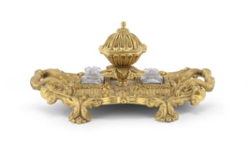 GILT BRONZE INKWELL MID-19th CENTURY ROME