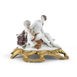 BEAUTIFUL PORCELAIN GROUP PROBABLY MEISSEN END OF THE 18TH CENTURY