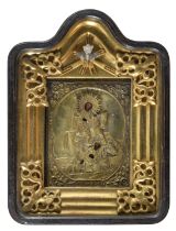 RUSSIAN OIL ICON EARLY 19TH CENTURY