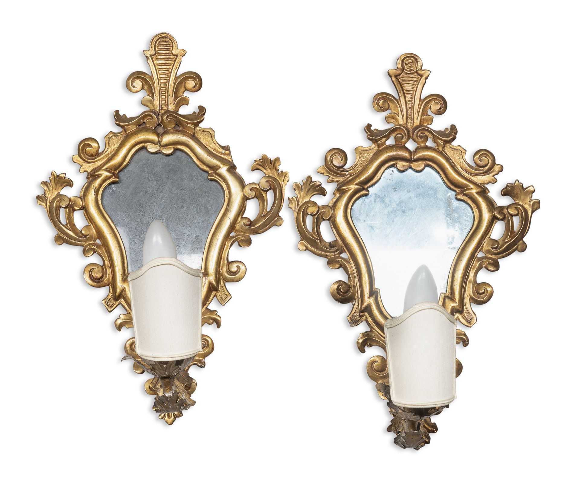 PAIR OF GILTWOOD MIRRORS END OF THE 18TH CENTURY