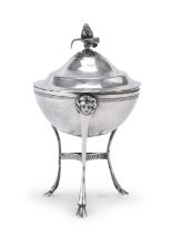 SILVER SUGAR BOWL LOMBARDY-VENETO PUNCH MILAN approx. 1830.