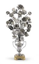 SILVER FLOWER VASE PROBABLY ROME EARLY 19TH CENTURY