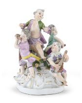 PORCELAIN GROUP MEISSEN END OF THE 18TH CENTURY