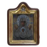 RUSSIAN OIL ICON END OF THE 19TH CENTURY