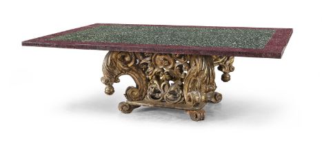 COFFEE TABLE WITH MARBLE TOP ANCIENT ELEMENTS
