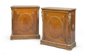 PAIR OF SMALL DRESSERS IN BOIS DE ROSE FRANCE NAPOLEON III PERIOD