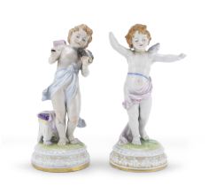 TWO PORCELAIN SCULPTURES GINORI EARLY 20TH CENTURY