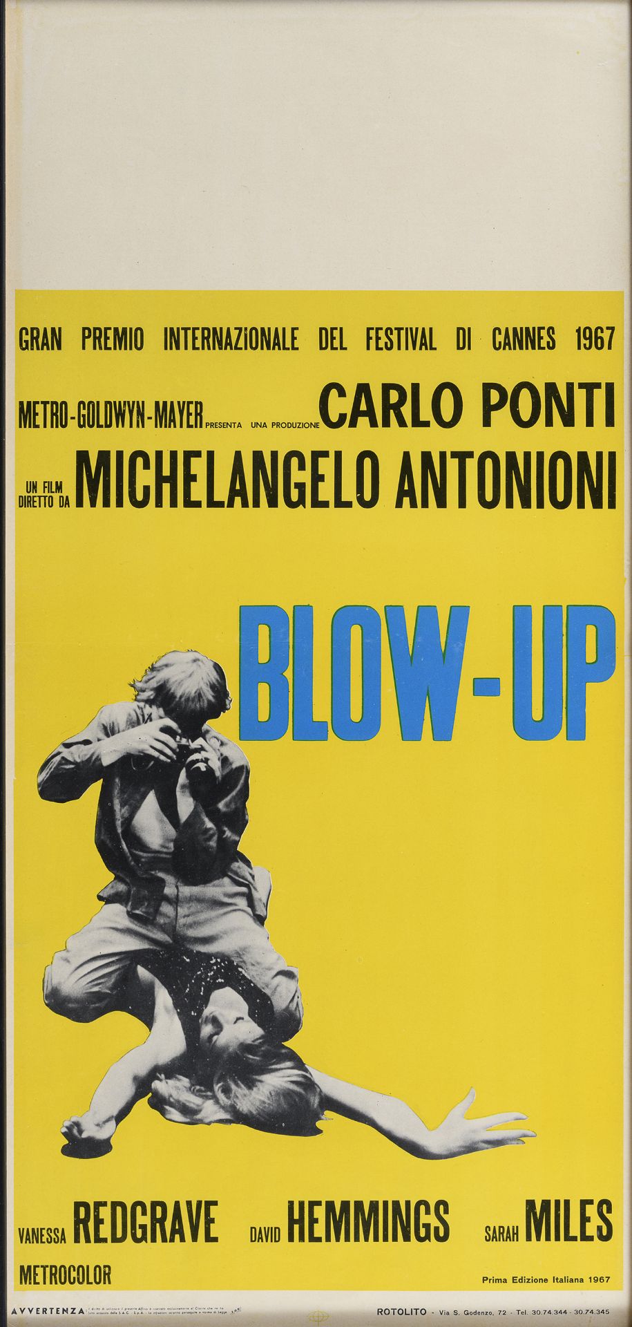 ORIGINAL POSTER OF THE FILM BLOW-UP 1967