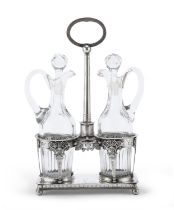 SILVER OIL CRUET GENOA approx. 1830.