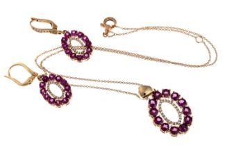PARURE OF GOLD EARRINGS AND NECKLACE BRAND NARDELLI