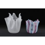 PAIR OF GLASS VASES MURANO 1970s