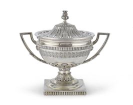 RARE SILVER SUGAR BOWL PAPAL STATE FIRST QUARTER 19TH CENTURY