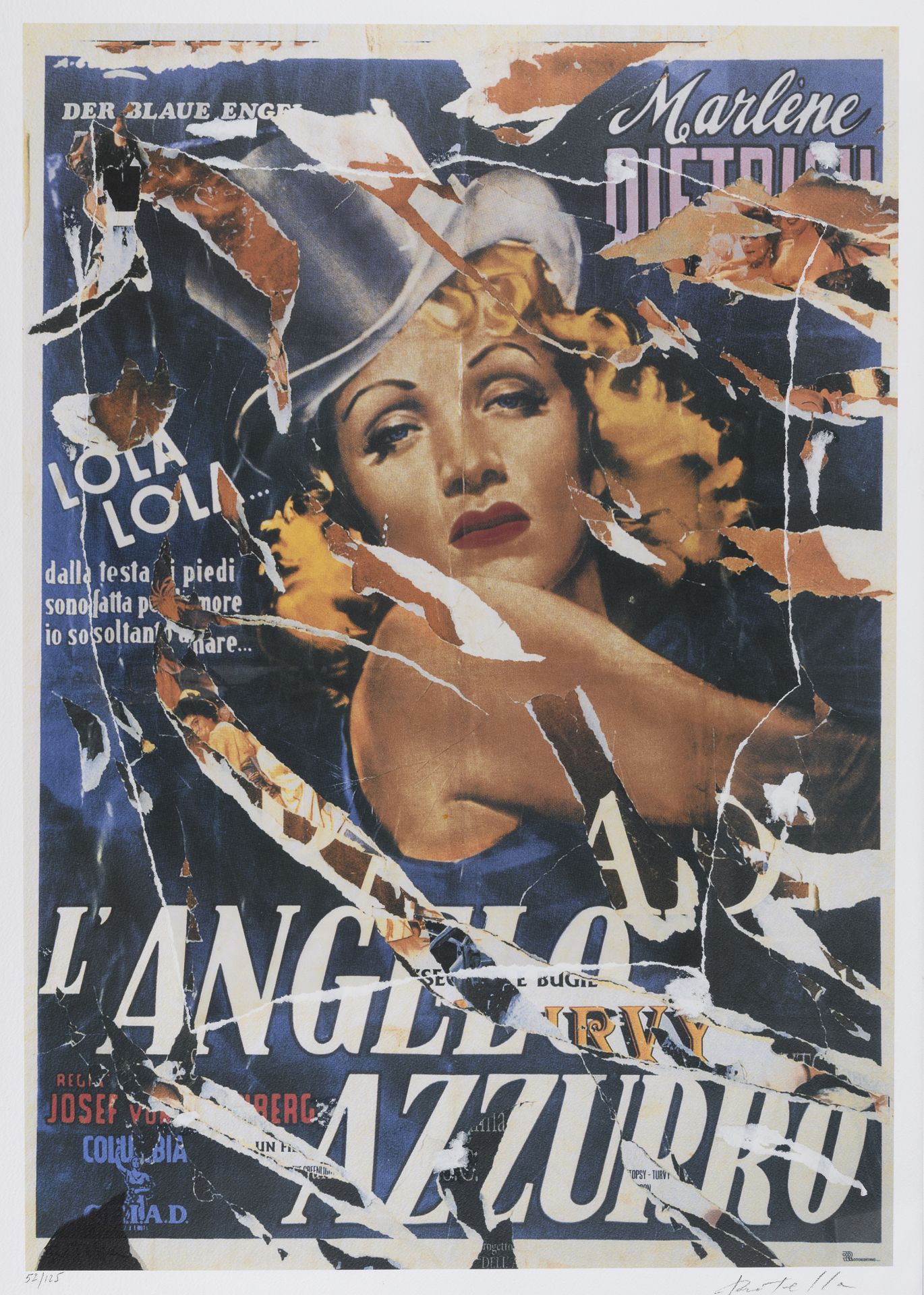 LITHOGRAPH BY MIMMO ROTELLA