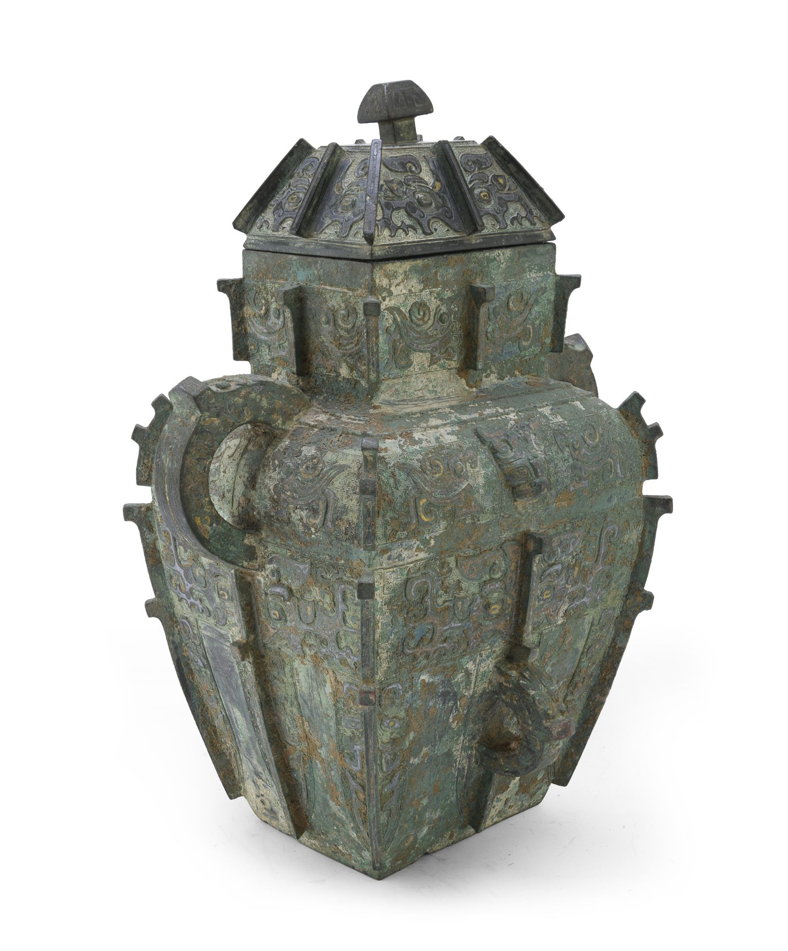 A RARE CHINESE BRONZE VASE 12TH - 13TH CENTURY.