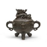 A CHINESE BRONZE CENSER FIRST HALF 20TH CENTURY.