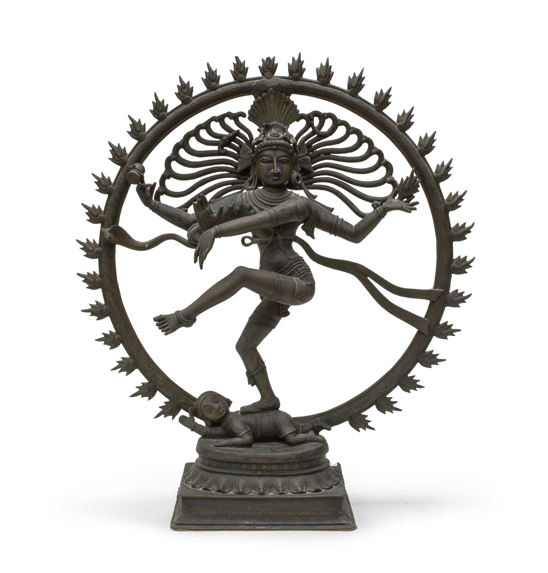 AN INDIAN BRONZE SCULPTURE 20TH CENTURY.