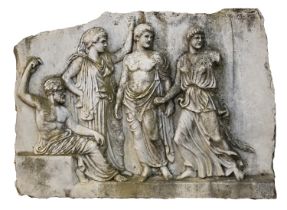 HIGH RELIEF IN WHITE MARBLE 18TH CENTURY