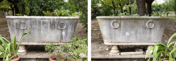 PAIR OF BASINS IN PIETRA SERENA, LATE 18TH , EARLY 19th CENTURY