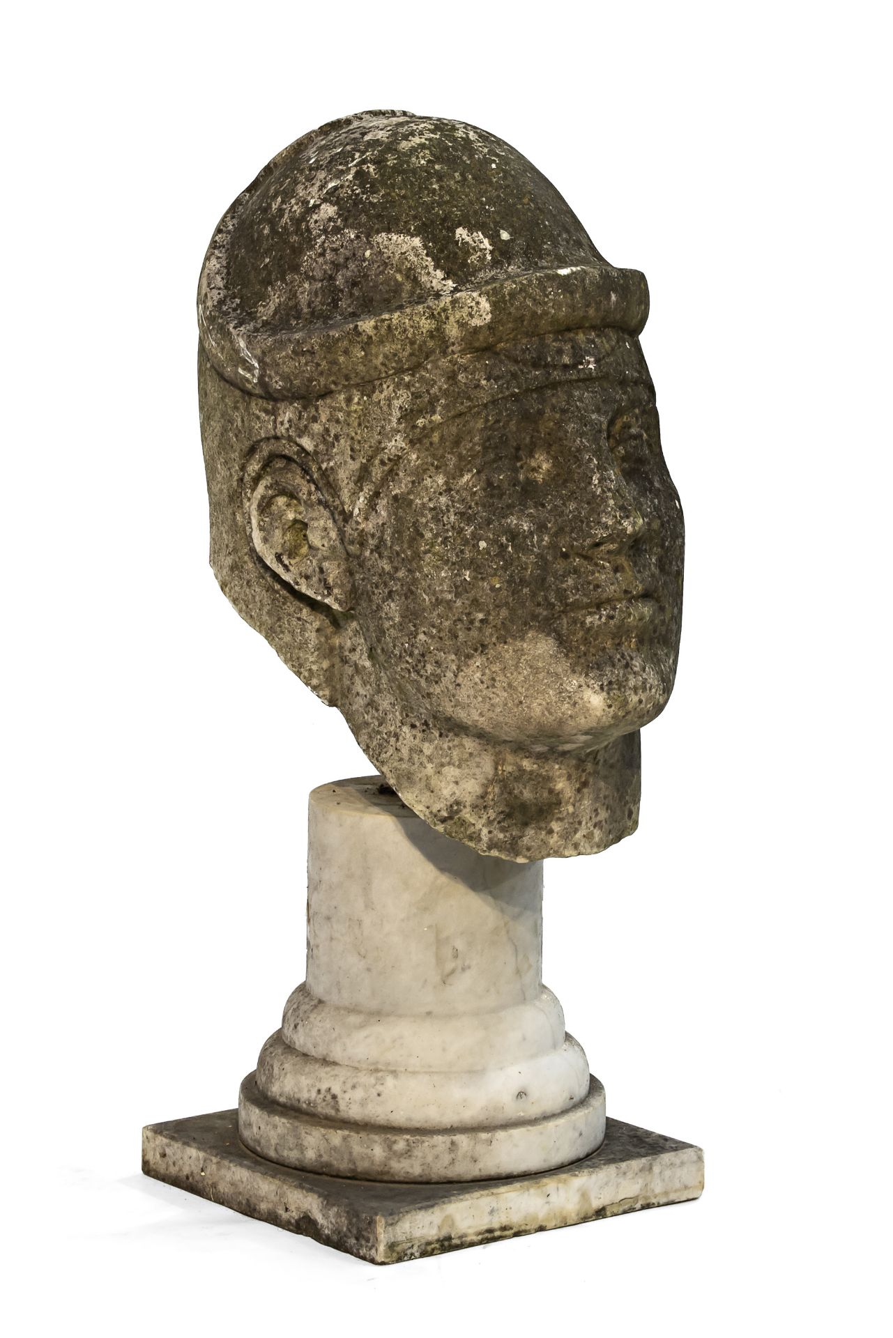 WHITE MARBLE HEAD 18TH CENTURY