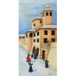 OIL PAINTING SNOWBALLS BY ULISSE 1996