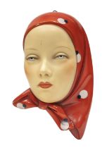 PLASTER SCULPTURE OF A WOMAN WITH SCARF 20TH CENTURY