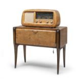 TURNTABLE CABINET AND RADIO 1940s