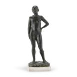 BRONZE WOMAN SCULPTURE ATT. TO SAVERIO GATTO